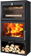 PANADERO Hornos chimenea, Chimenea EEK A+ con compartimento de horno, modelo Panadero Gourmet - 7, 1 kW