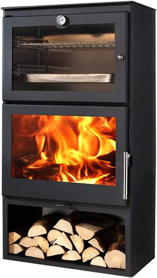 PANADERO Hornos chimenea, Chimenea EEK A+ con compartimento de horno, modelo Panadero Gourmet - 7, 1 kW