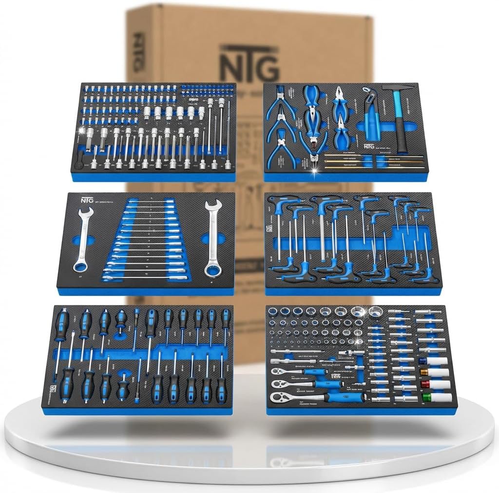 NTG Carro, de taller para herramientas, 520 x 400 mm, 6 unidades, color azul