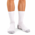 Calcetines deportivos 35-38 de punto blanco y gris de caña media