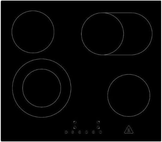 respekta Placa de cocina, placa vitroceramica sin marco