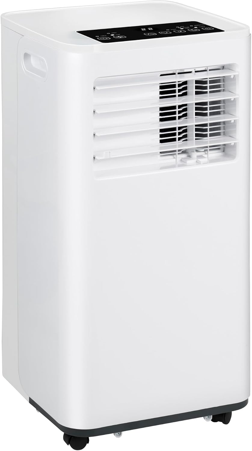 Lifetime Air Aire acondicionado portátil, móvil 9000 BTU - Aire acondicionado con manguera de drenaje - Ventilador y Deshumidificador 3 en 1 - Aire