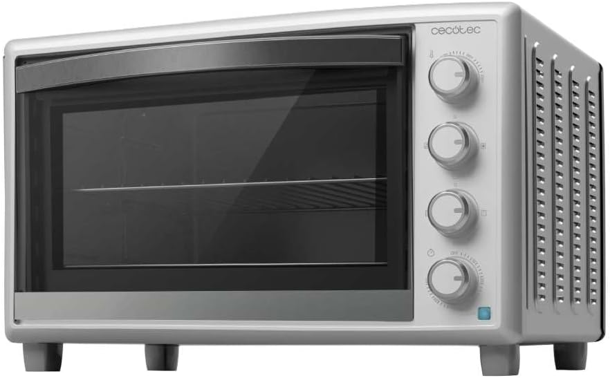Horno de convección Cecotec, Horno Convección de Sobremesa de 60 Litros Bake&Toast 6090 White Gyro. 2200 W, Luz Interior, 12 Funciones, Temperatura