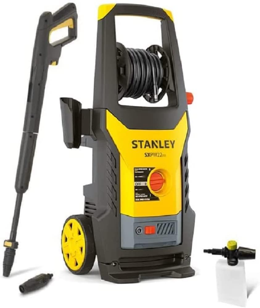 SXPW22DSS de STANLEY, limpiadoras a presión, Hidrolimpiadora de Alta Presión con Sistema de Doble Velocidad (2200 W, 160 Bar, 460 l/h)