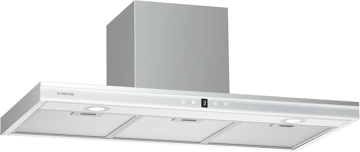 Campana extractora KLARSTEIN, Auriana Campana Extractora - 90cm, 700 m³/h, Motor 110W, Eficiencia A+, Control Táctil y Wifi, Led 6000K, 3 Niveles