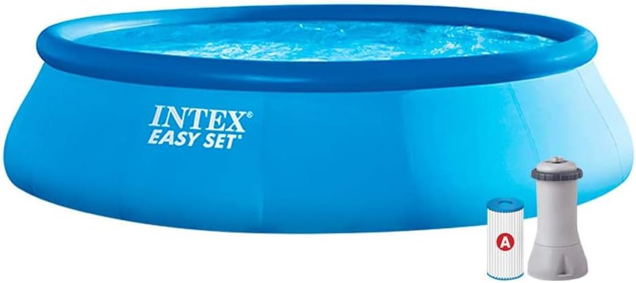 28166-PISCINA de Intex, piscinas hinchabl, Easy Set 457X107CM Set Completo 12430L
