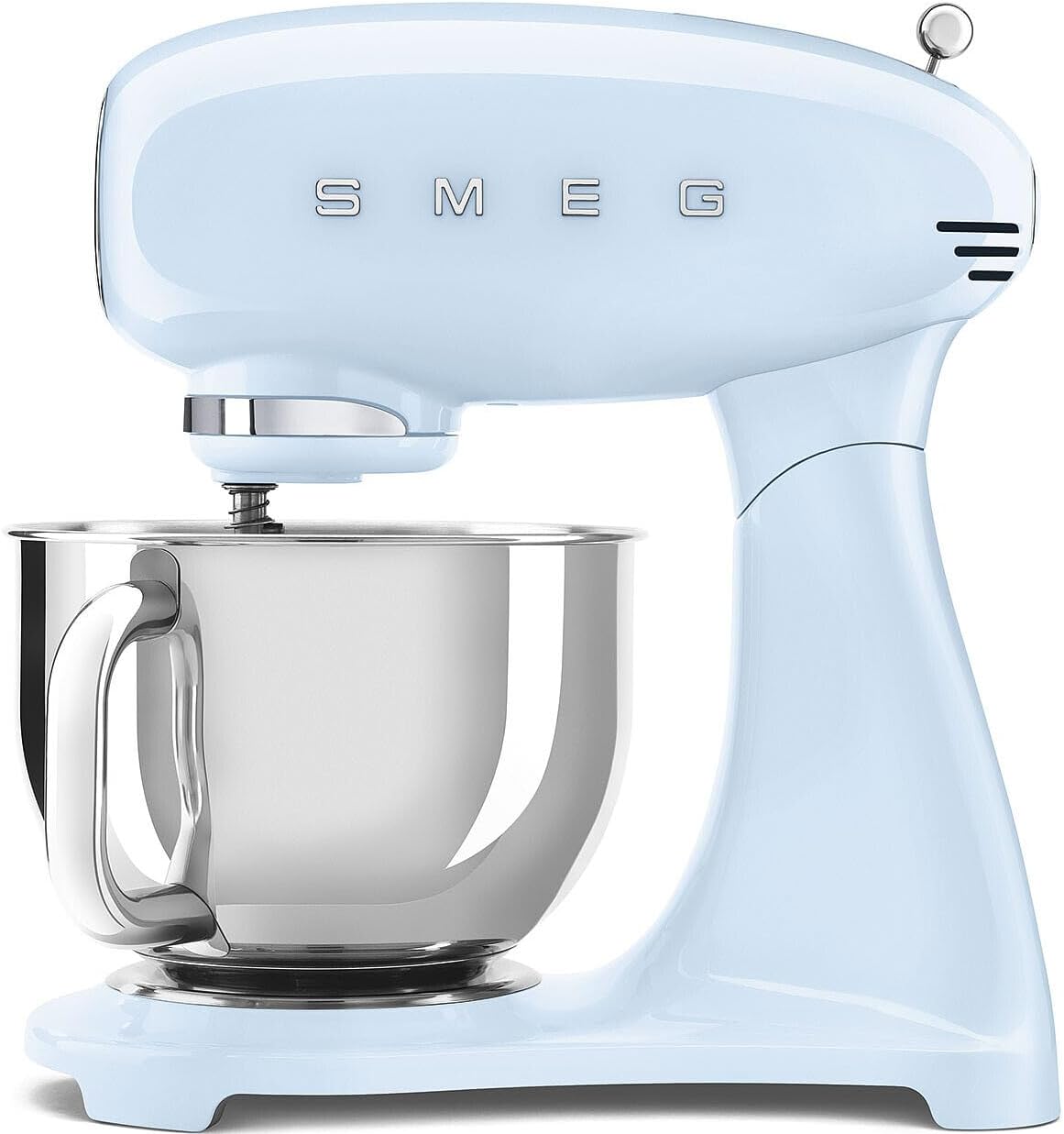 Smeg SMF05PBEU Batidoras amasadora, Amasadora planetaria Full Color, 10 niveles de velocidad, función suave y mezcla, cuenco de 4, 8 L, bloque motor