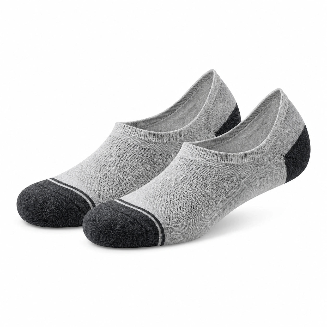 Calcetines invisibles 35-38 de tejido gris y negro transpirables para uso diario