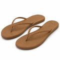 Chanclas de dedo 38/39 marrón con tiras trenzadas para verano