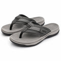 Chanclas de dedo talla 36/37 gris y negro con tiras textiles y suela acolchada