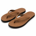 Chanclas de dedo tallas 36/37 en material sintético marrón para verano