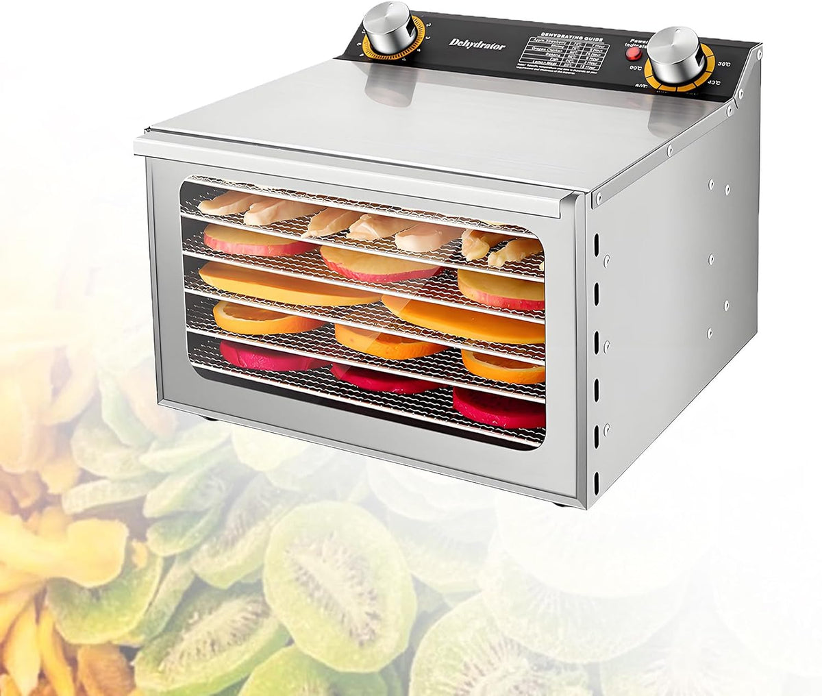 Deshidratador EpyGnom, de Alimentos 400 W/800W Eléctrico Acero Inoxidable Liofilizadora Freeze Dryer con Temporizador 0-12H Control de Temperatura