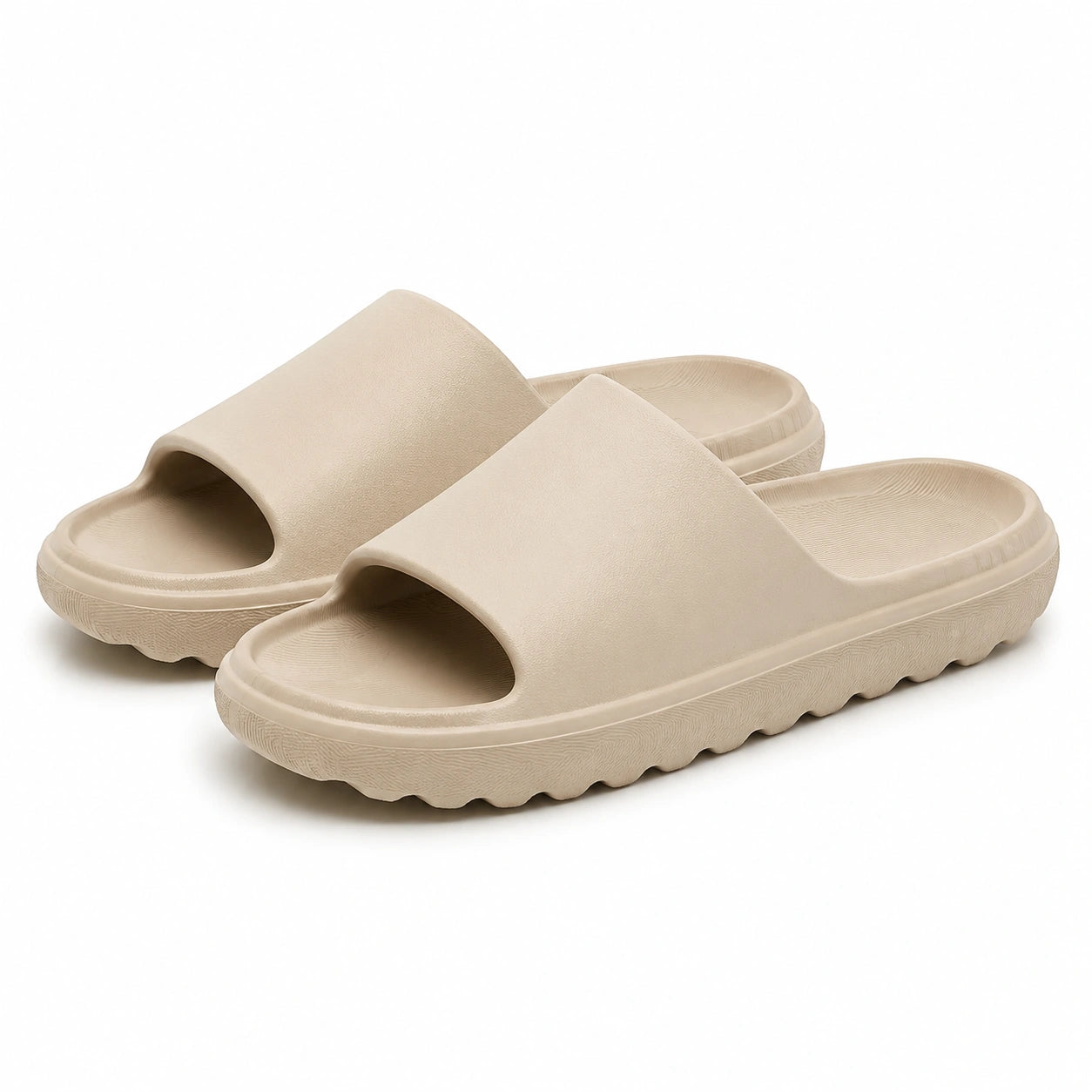 Chanclas de pala talla 36/37 beige de espuma sintética con suela antideslizante para uso diario