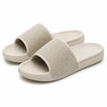 Chanclas 40/41 beige de material sintético con pala texturizada para uso diario