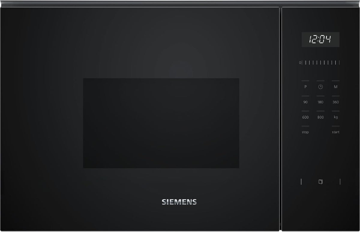 BF525LMB1 de SIEMENS, microondas sencillo, Microondas Integrable iQ500 38 cm Cristal Negro, 7 prog.