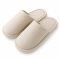 Zapatillas de casa talla 36/37 de tela beige con suela antideslizante acolchada