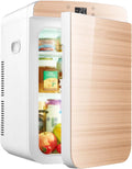 Generic Mini frigorífico, Mini refrigerador de 25 litros, Refrigerador pequeño para coche y hogar con pantalla táctil de doble puerta 12 V