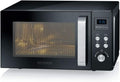 Microondas con grill de Severin, grill y convección 3 en 1, hasta 200 °C, mini horno con función de precalentamiento, horno microondas con plato