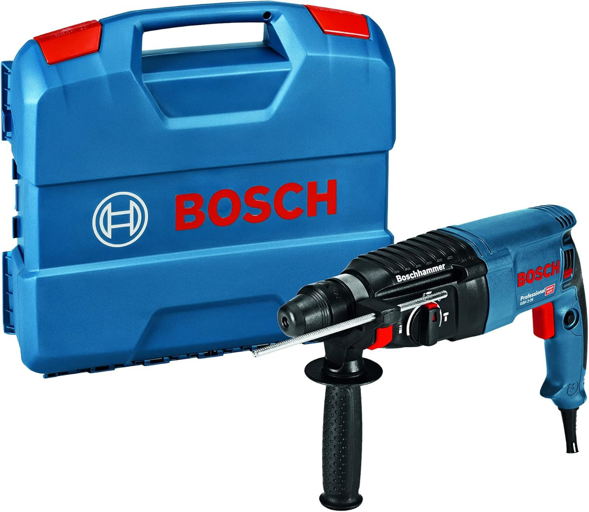 Bosch Professional Martillos perforador, martillo perforador GBH 2-26 (potencia 830 W, portaherramientas SDS plus, incl. profundidad retráctil
