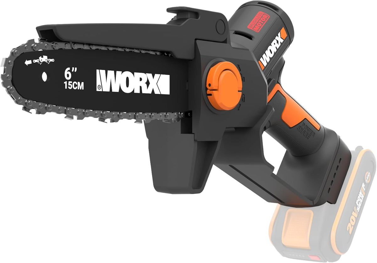 Motosierra WG327E.9 Mini Motosierra 15cm 20V Brushless, sin Batería, WORX