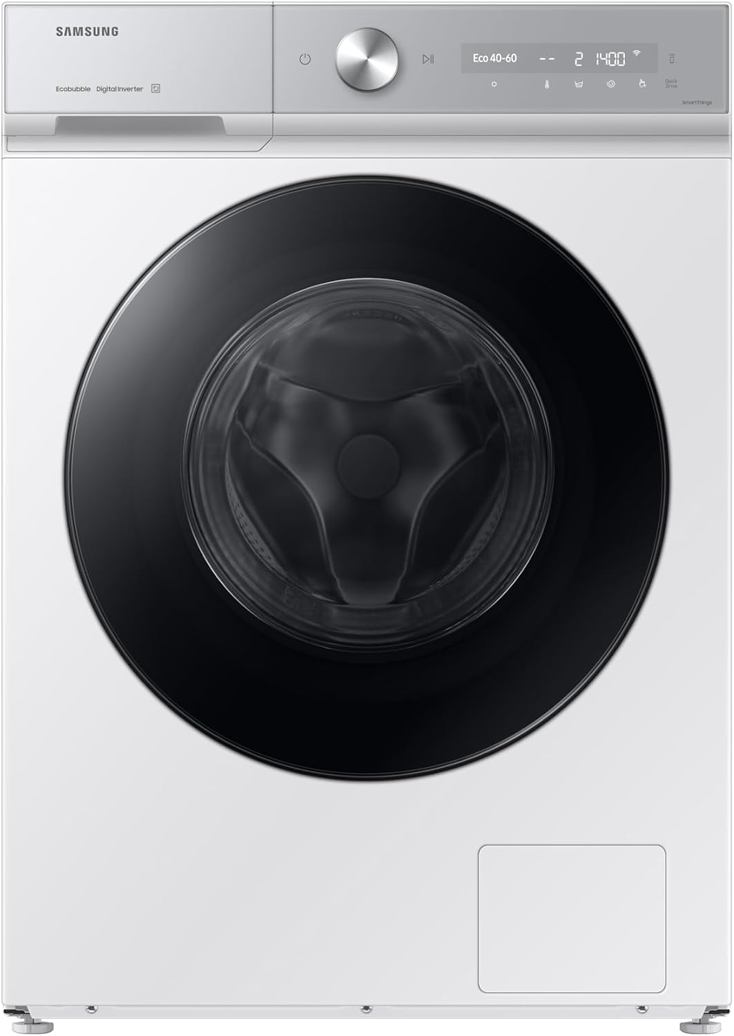 Lavadora WW90DB8U95GHU3-9KG, Clase A, Color Blanco - Con SmartThings e Inteligencia Artificial, Samsung