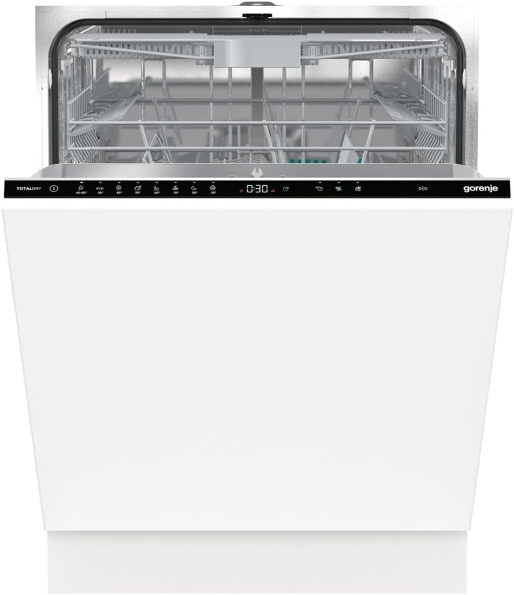 Gorenje Lavavajillas, GV 663 C60 - Lavavajillas totalmente integrable, 60 cm, 16 manteles, 3 cestas, 8 programas, función 3 en 1, programa de lavado