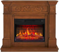Chimenea eléctrica Toscana AF23BS, Chimenea eléctrica Independiente con Calefactor de 1800 W, Efecto de Llama 3D Realista, iluminación LED, Mando a