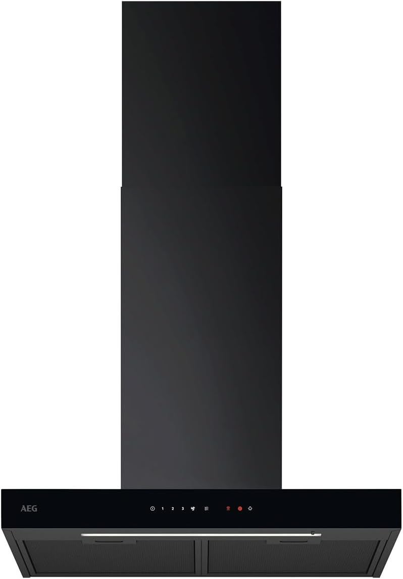 Campana extractora AEG, NDB6761HB - Campana de pared (60 cm), color negro