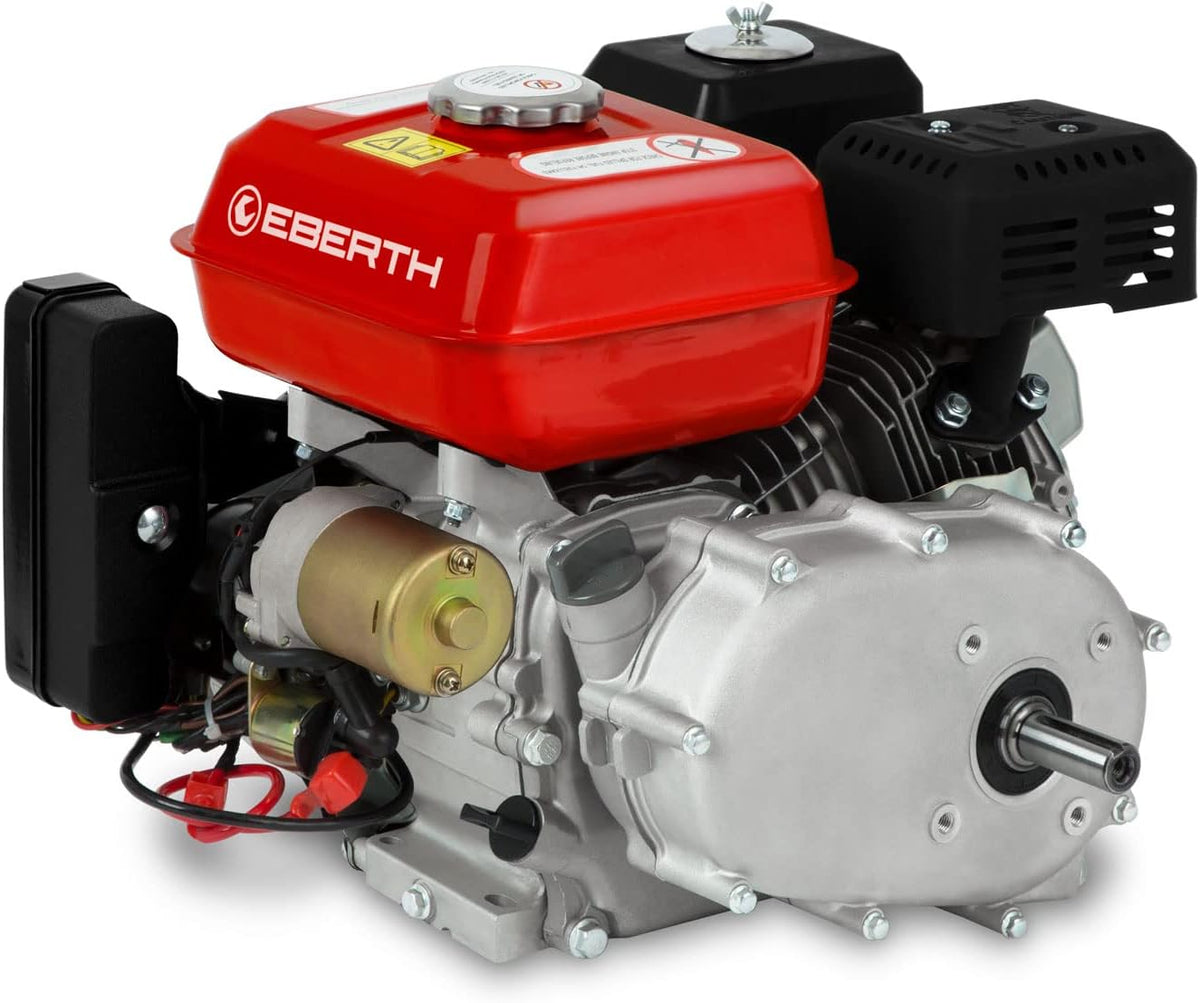 EBERTH Motores de repuesto de 4 tiempo, Motor de gasolina para kart 6, 5 CV 4, 8 kW con embrague en baño de aceite, eje Ø 20mm, arranque electrónico