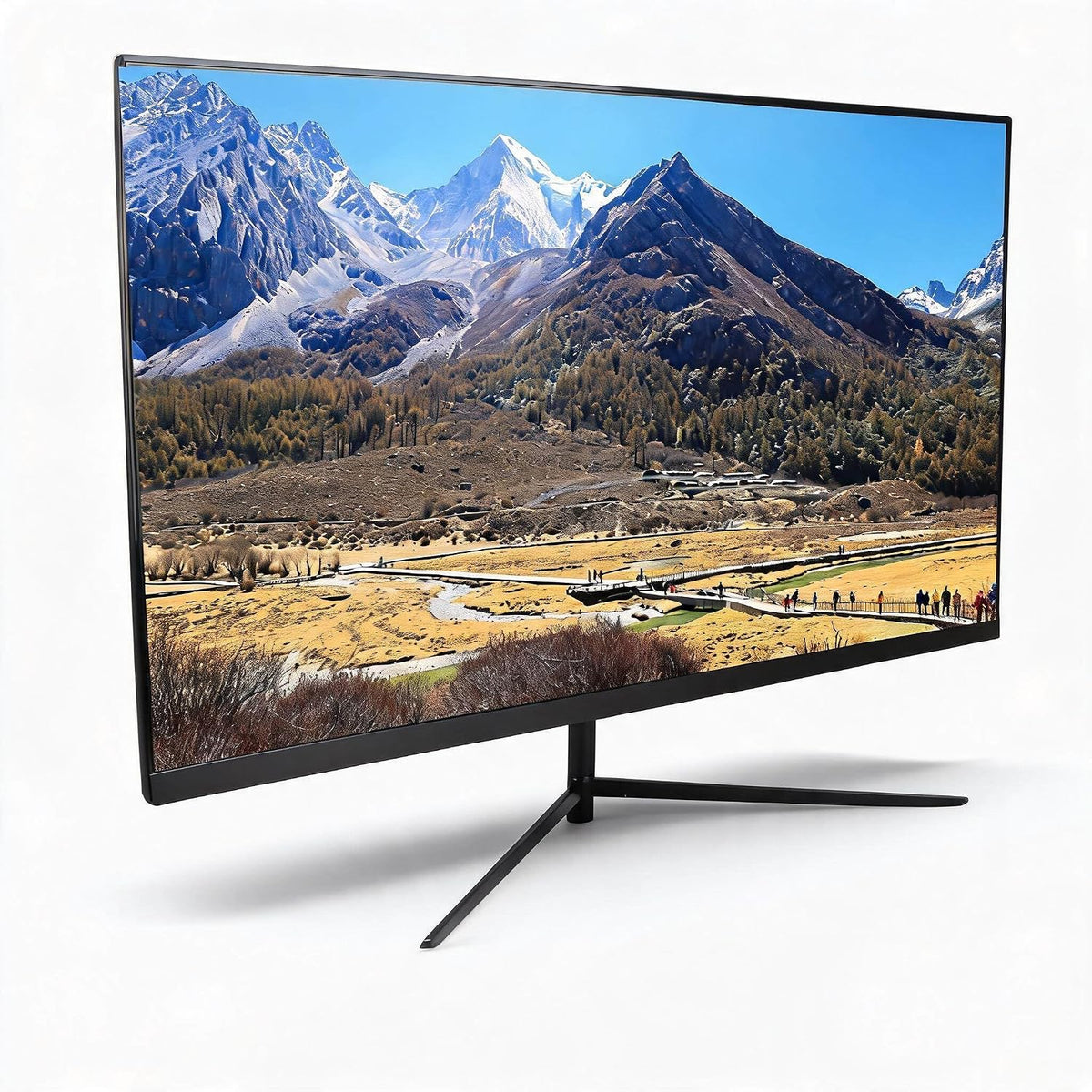 Monitor de Computadora de 27, Monitor de PC 16:10 1920 X 1080p 75 Hz con Interfaz VGA DC HDMI, Pantalla LCD de Escritorio para Vigilancia de Equipos