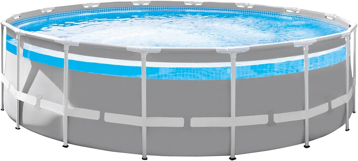 Steinbach Piscinas desmontabl, Frame Pool Set Panorama Ø 488 x 122 cm, 19.156 l, Con ventana panorámica, Incluye sistema de filtro, escalera de