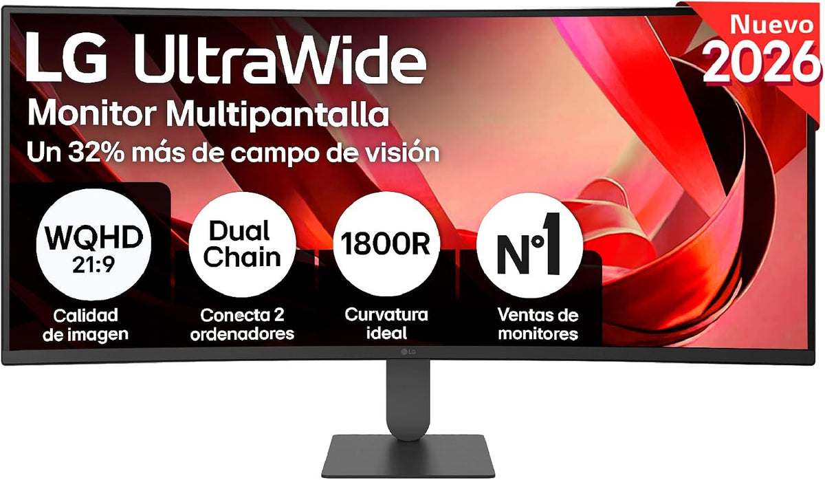 LG 34U640B-B Monitor, UltraWide - 34'', 21:9, VA, WQHD(3440 x 1440), Negro