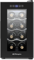 Vinoteca de Orbegozo, VT 840 Vinoteca de 8 Botellas Volumen 21 Litros Panel Táctil Pantalla LED Termostato 8-18°C Ventana Doble Aislamiento Clase