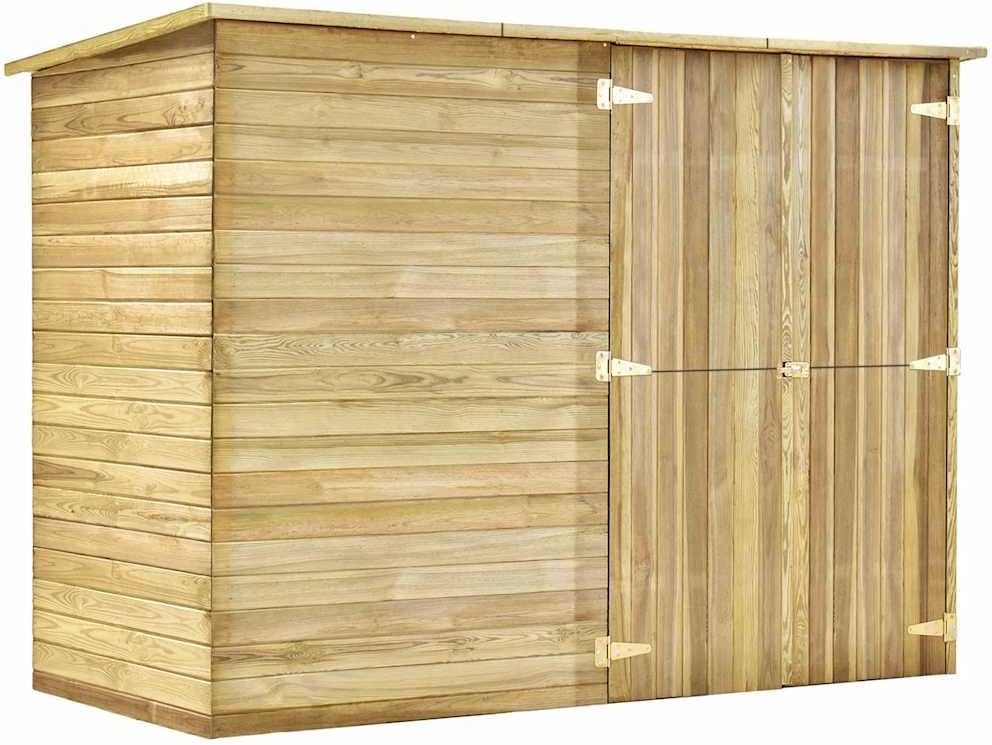 Cobertizos de almacenamiento de vidaXL, Cobertizo de Bicicletas de jardín Pino impregnado 232x110x170cm