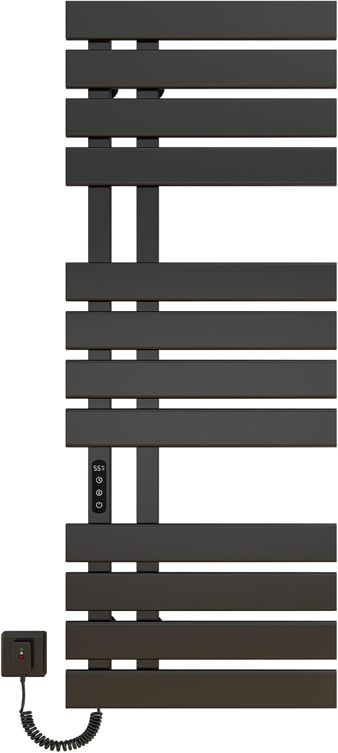 Calientatoalla Toallero Baño Radiador, Toallero Electrico Baño Negro WiFi, 500×1300mm, TINS