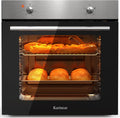 Karinear Horno empotrable, 65L Plata con Mando Giratorio, 60 * 60cm, 4 Programas