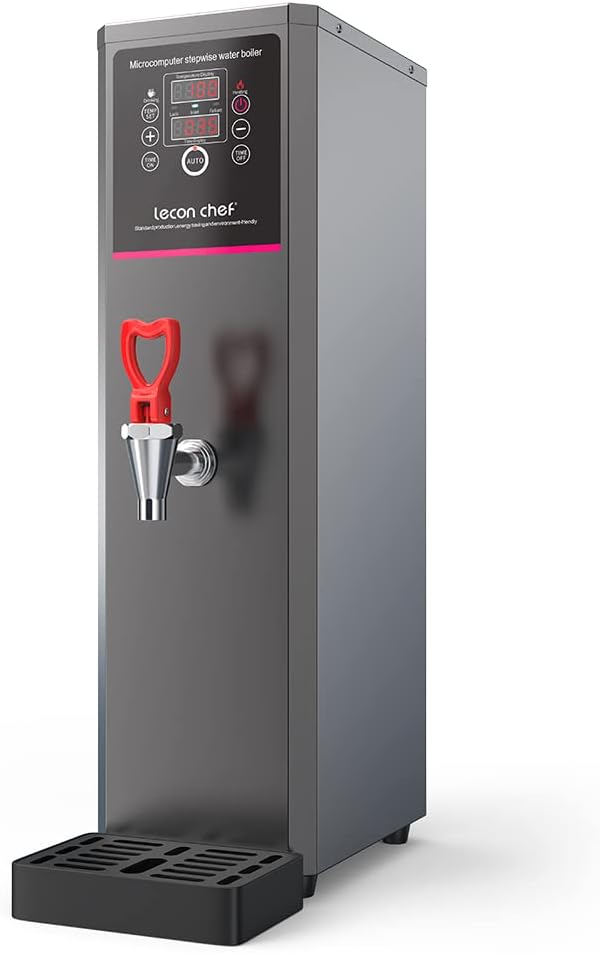 Dispensadores de agua caliente Dispensador eléctrico de agua caliente 15L acero inoxidable 3000 W comercial, Lecon