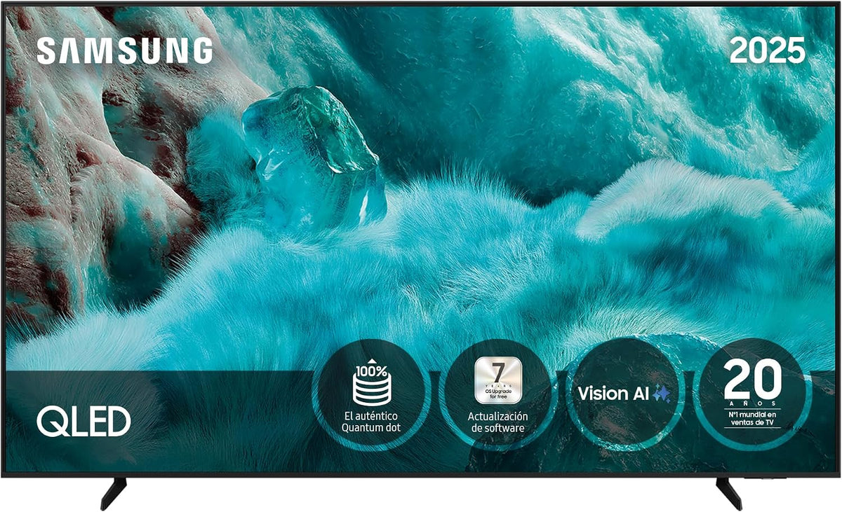 Samsung Smart TV, TV 85 Pulgadas QLED Q7F 4K Smart TV con Vision AI, 100% Volumen de Color Quantum Dot y más de 500 Canales TV Plus, 2025