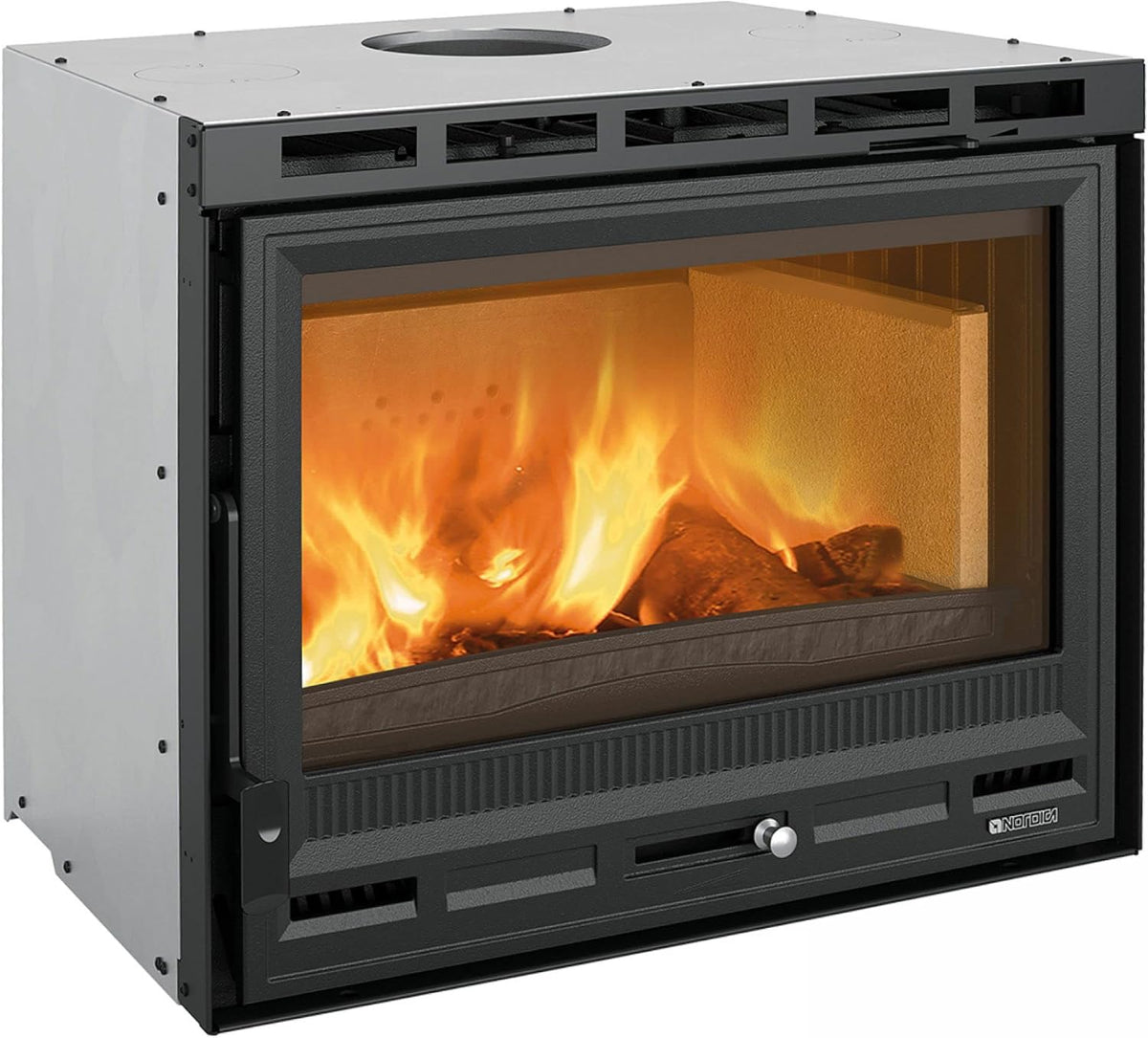 Hornos chimenea de La Nordica, Caminetto incasso Nordica Inserto Legna 70L Vent/Can 9kw 6016744