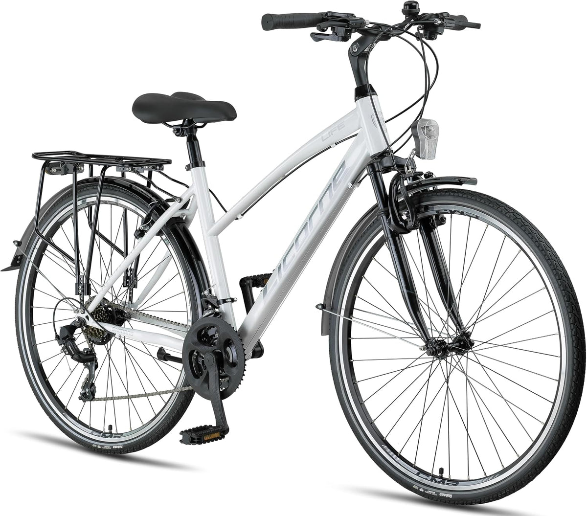 Híbrida de Licorne Bike, Bicicleta de trekking premium de 28 pulgadas, Bicicleta para hombre, niño, niña y mujer, 21 velocidades, Bicicleta de ciudad
