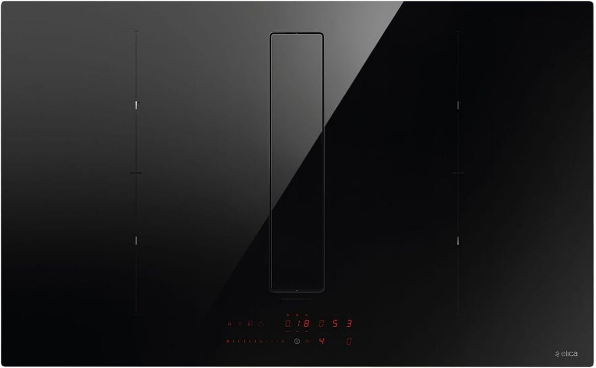 Elica PRF0179476 Placa de cocina, Placa de inducción con campana extractora integrada NIKOLATESLA FIT XL BL/A/83, Black