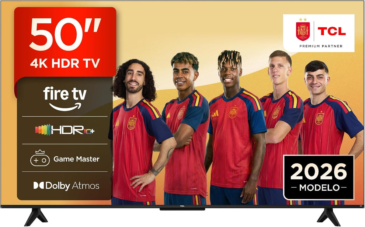 Smart TV TCL, 50V6D Televisor 50 Pulgadas 4K UHD Smart TV, Fire TV, Alexa Integrado, Dolby Vision & Atmos, Game Master, HDR10+, Control por Voz