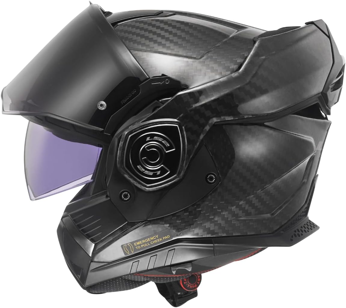 Cascos modular LS2, Casco Moto Modular ADVANT X CARBON Matt Carbon, XS