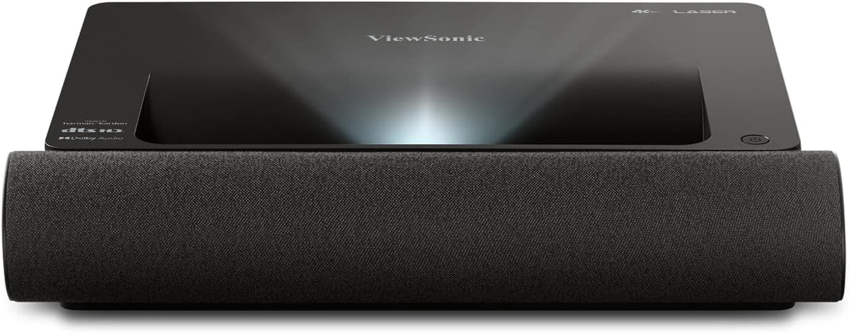 ViewSonic Proyector, X2000B-4K Proyector Laser Ultra Corto (4K, 2000 ANSI Lumens, 2X HDMI, USB, 2X 10 Watt + 2X 25 Watt Cube, 5G Internet Reception)