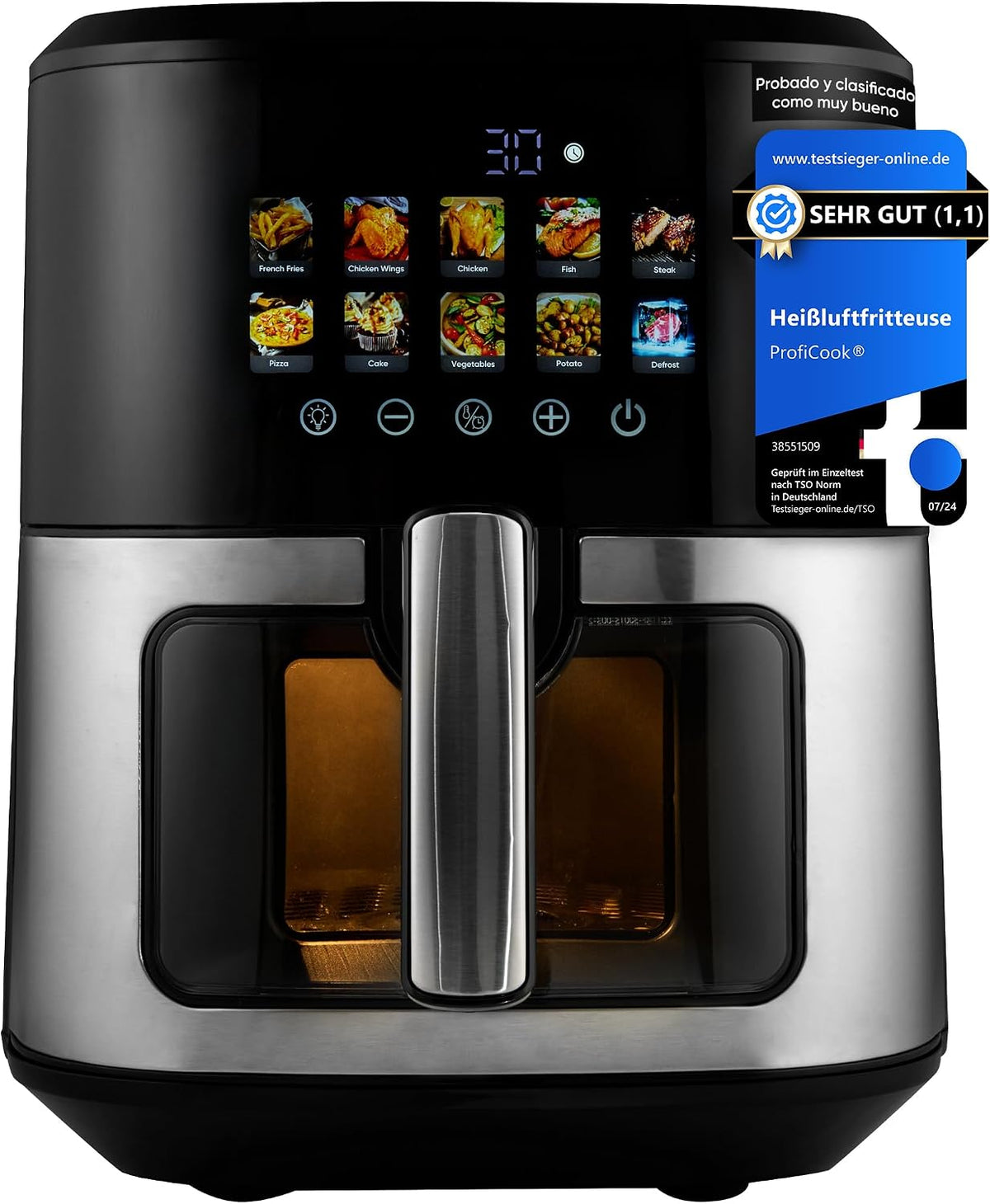 Freidora de aire ProfiCook® Freidora de aire caliente 6, 5L, Profi Cook