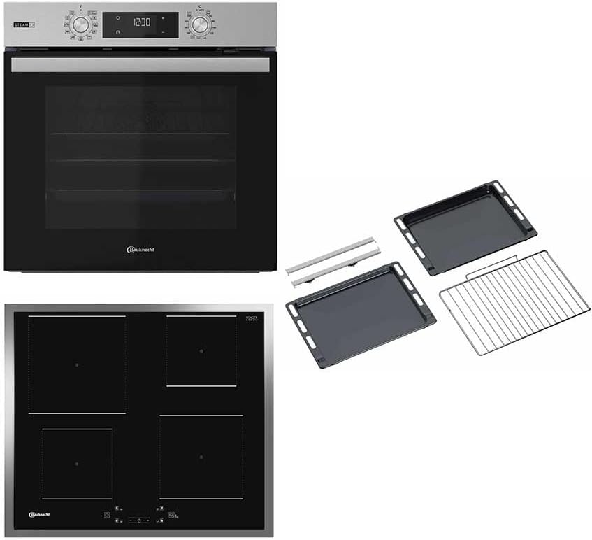 Bauknecht Hornos y placas de cocina, BAKO 466 Steam IND - Placa de cocina para horno (12 funciones, horno de aire caliente con 12 funciones