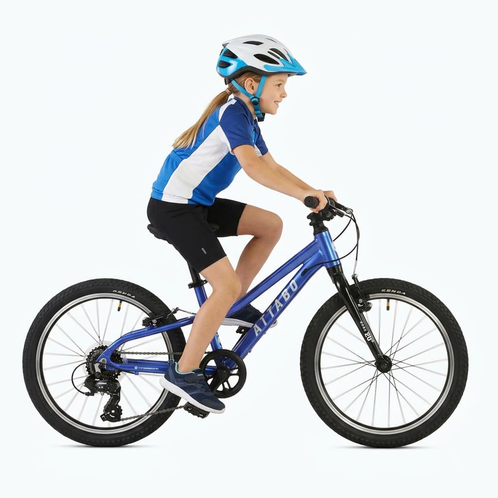 ATTABO Bicicletas urbanas para niño, Rash 20 Bicicleta Infantil (5-9 años) con Cuadro de Aluminio Ligero, Ruedas de 20', 8 velocidades Shimano de 110