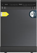 Lavavajillas de Cecotec, 60 cm Libre Instalación Bolero Aguazero 6205 Dark. 13 Cubiertos, 12 Programas, Motor Inverter Plus Duo, Panel Táctil, Extra