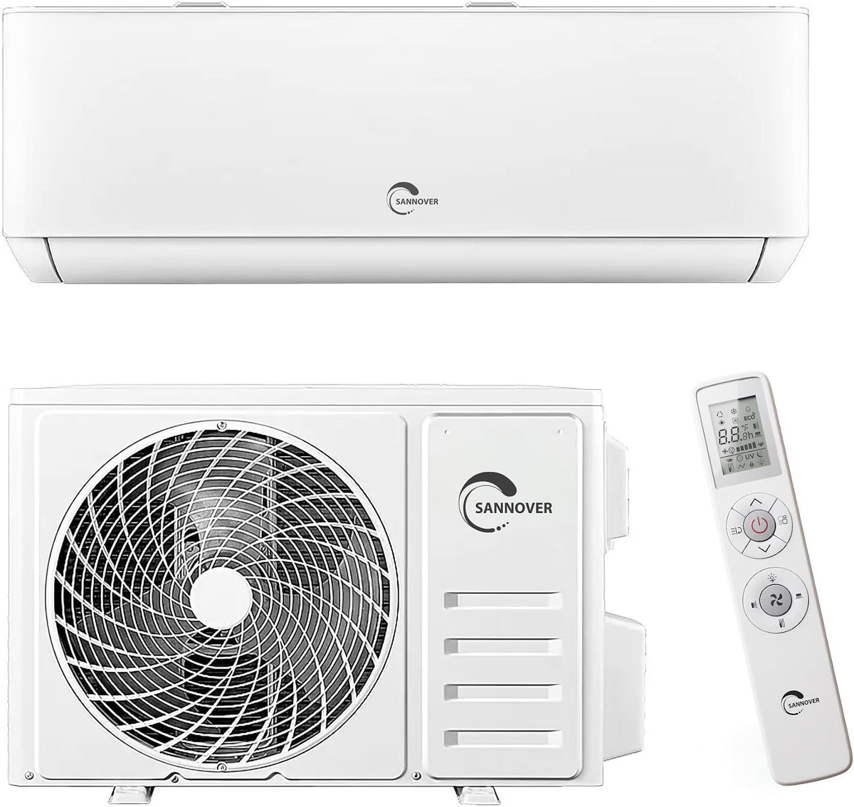 Sannover Aire acondicionado split, Split de pared reversible (refrigeración/calefacción) 2, 6 kW / 9000 BTU Osmozra Sannover