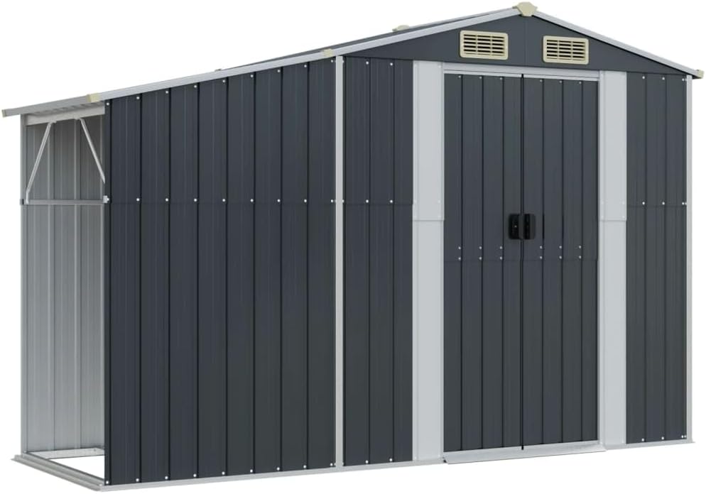 Cobertizos de almacenamiento de Generic, Cobertizo 277x93x179 cm Acero galvanizado Color Antracita